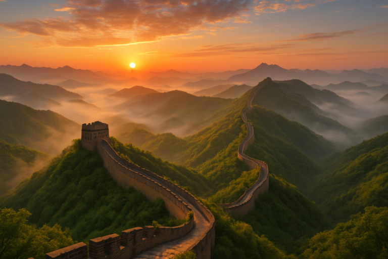 La Grande Muraglia all'alba — guida al viaggio in Cina