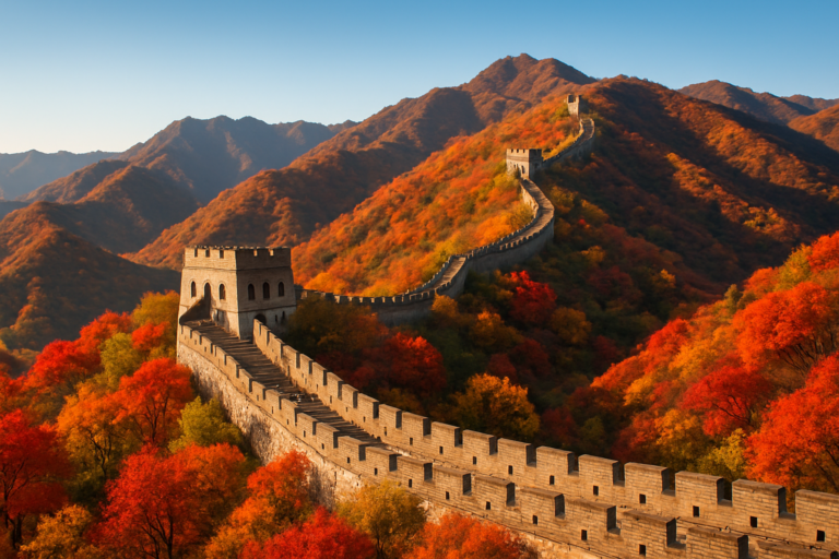 Quando andare in Cina — la Grande Muraglia in autunno