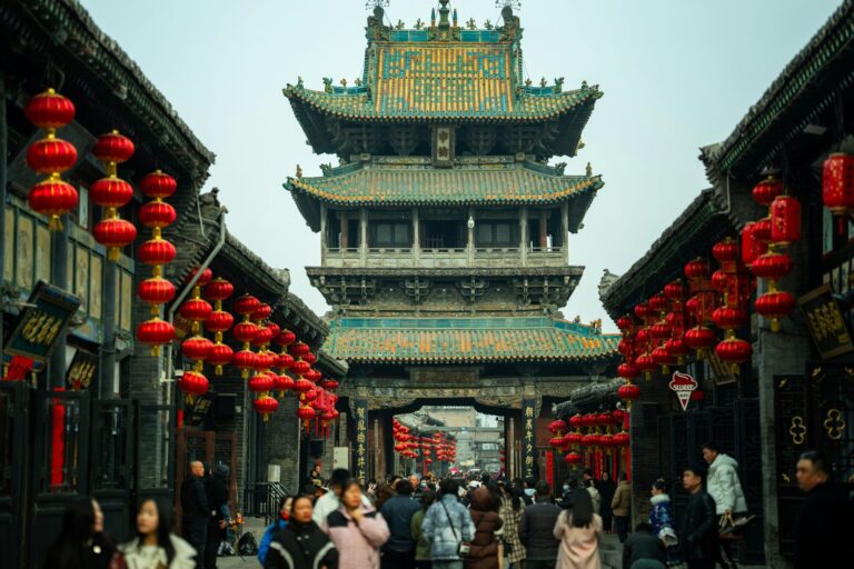 Via storica nella città antica di Pingyao Via storica nella città antica di Pingyao