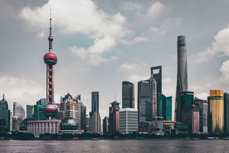 Skyline di Pudong visto dal Bund, Shanghai Skyline di Pudong visto dal Bund, Shanghai